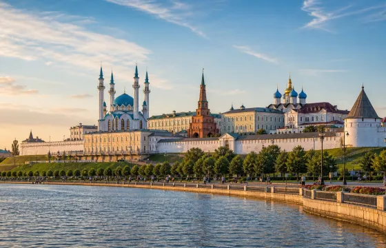 Казанский Кремль и мечеть Кул-Шариф для статьи об отдыхе в Казани
