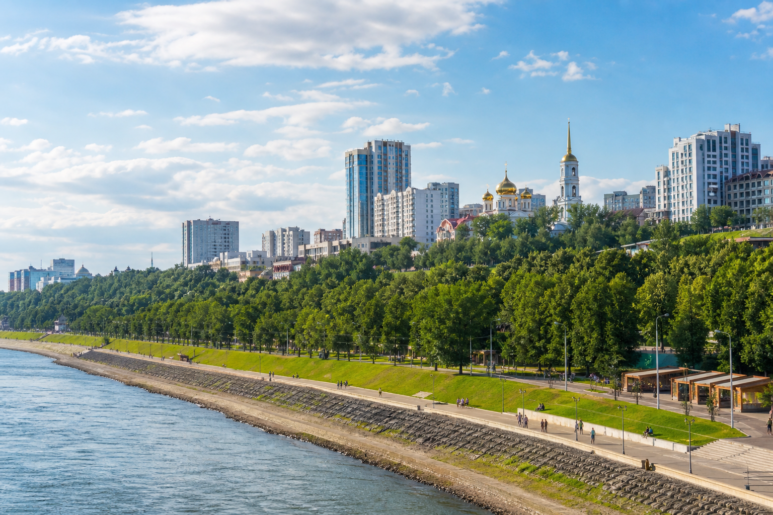 Набережная реки Белой в Уфе