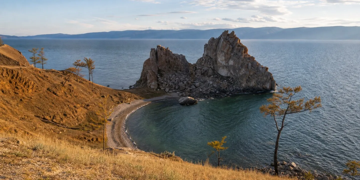 Мыс Бурхан и скала Шаманка на острове Ольхон