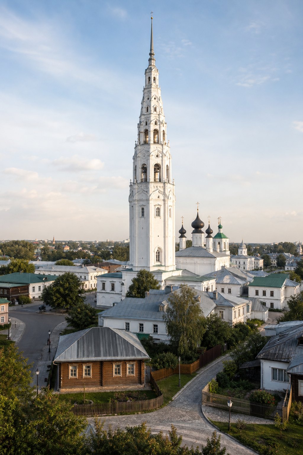 Ризоположенский монастырь и колокольня в центре Суздаля