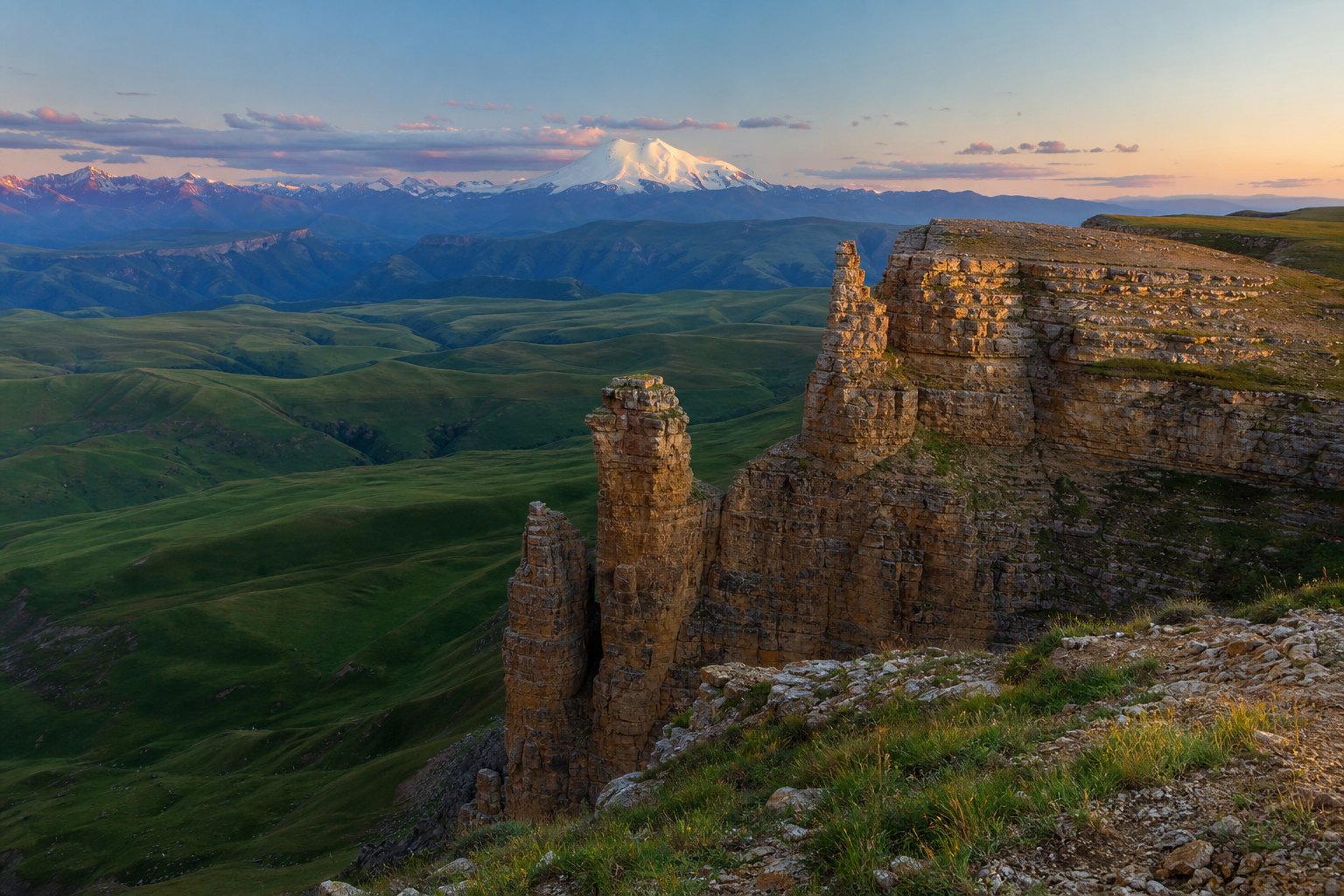 1. Плато Бермамыт днём или на закате
