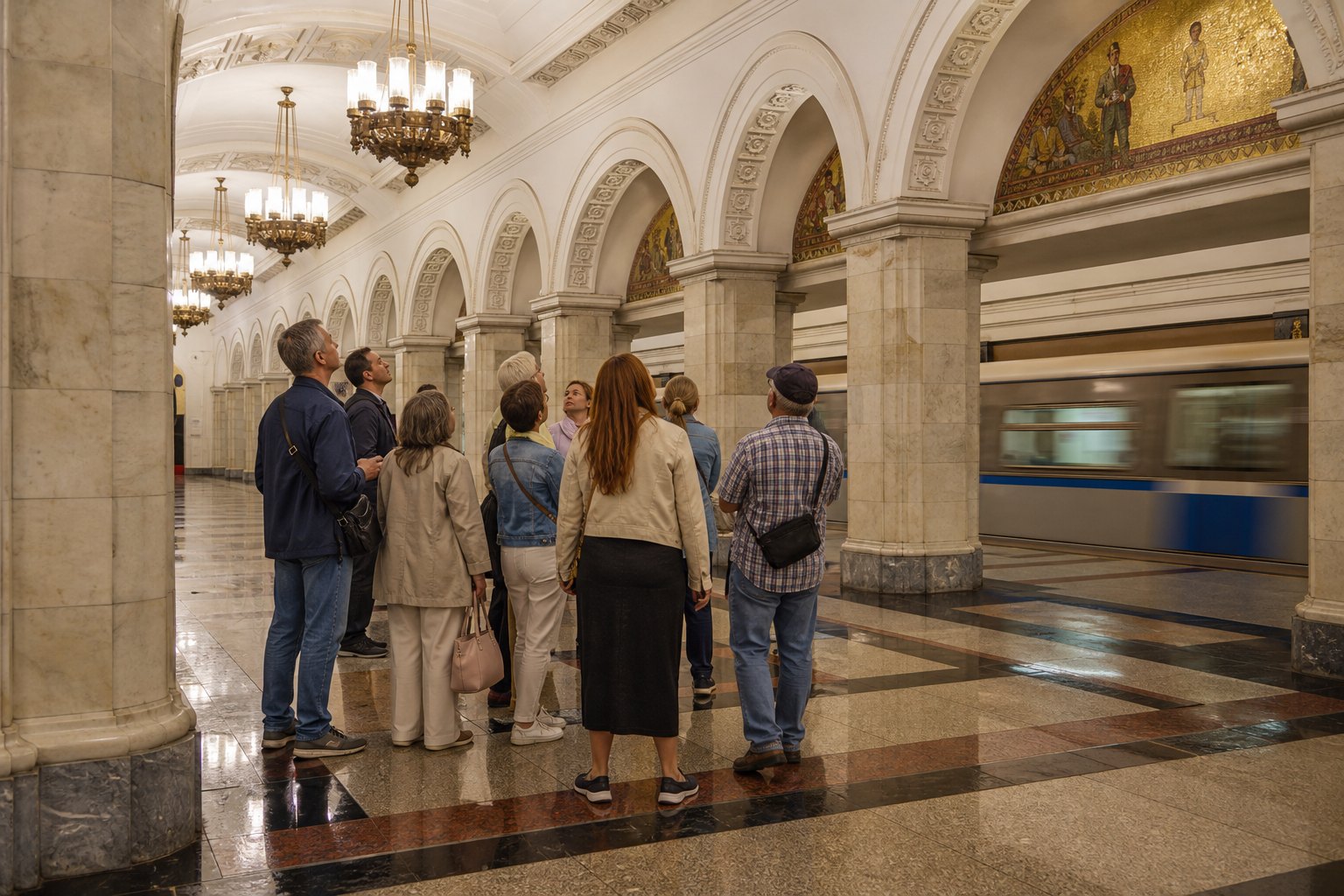 5. Экскурсия по московскому метро: мрамор, мозаики и истории под землей