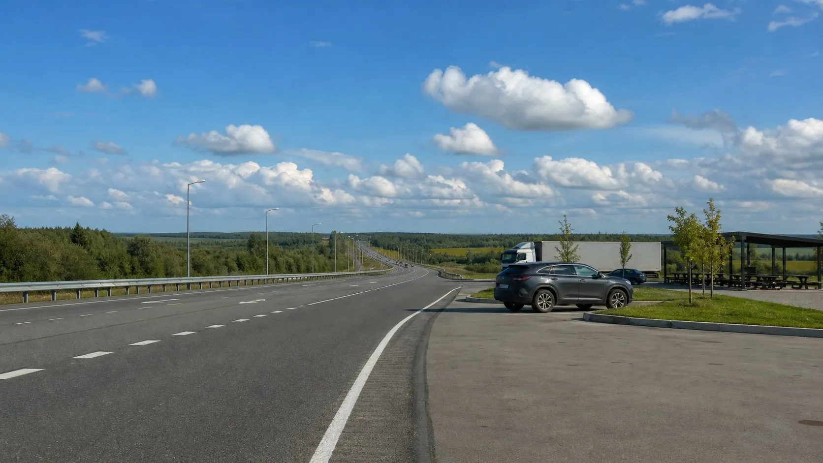 Автомобильная дорога из Москвы в Пермский край