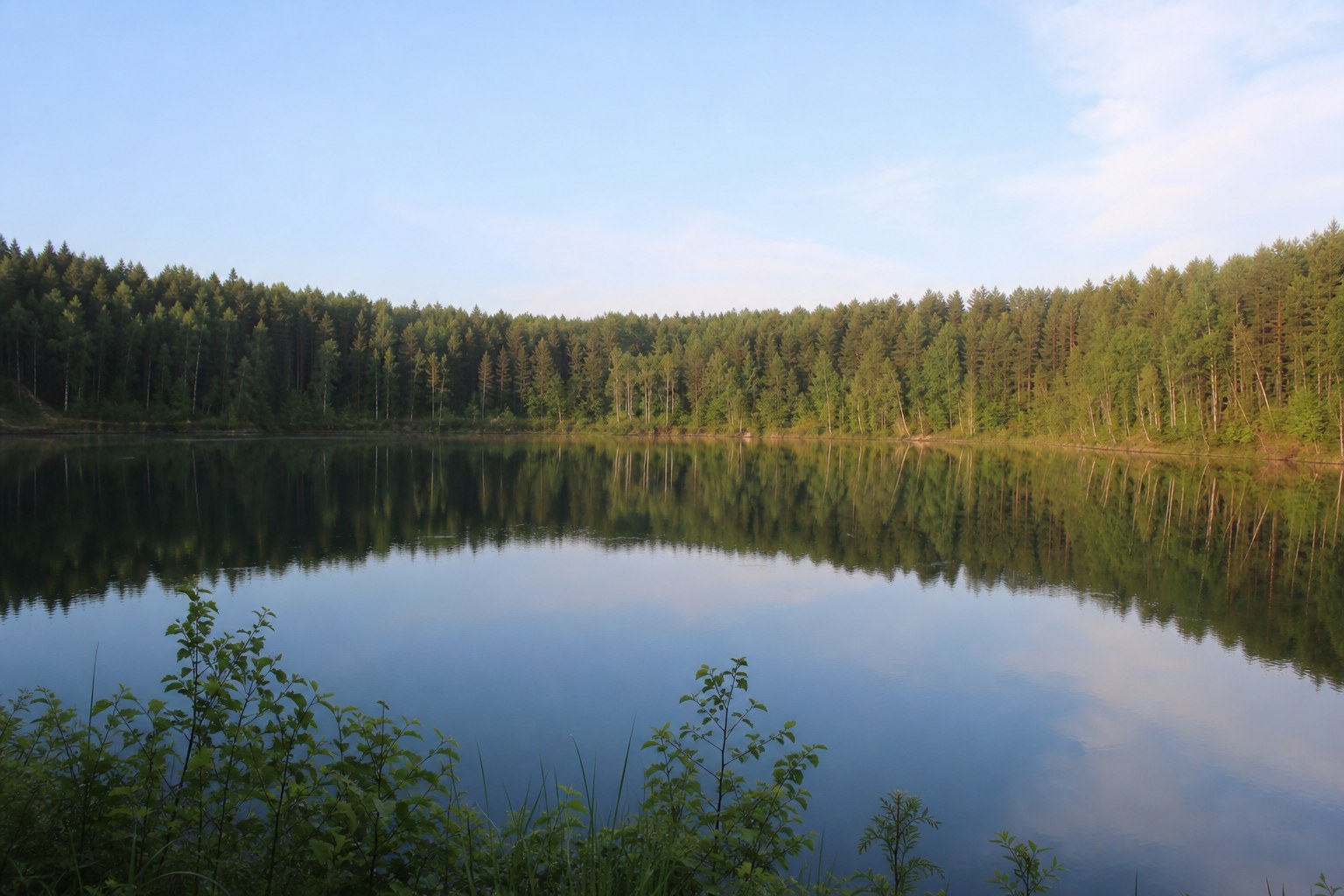 Озеро Светлояр с тихой водой и лесным берегом
