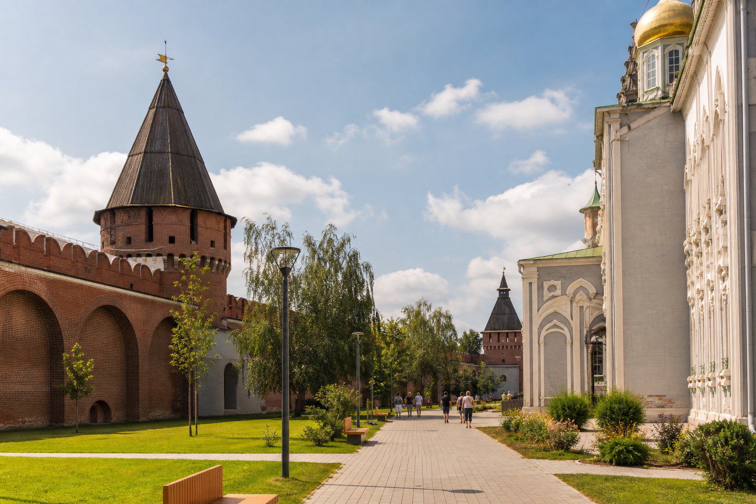 Прогулка по Тульскому кремлю в первый день маршрута