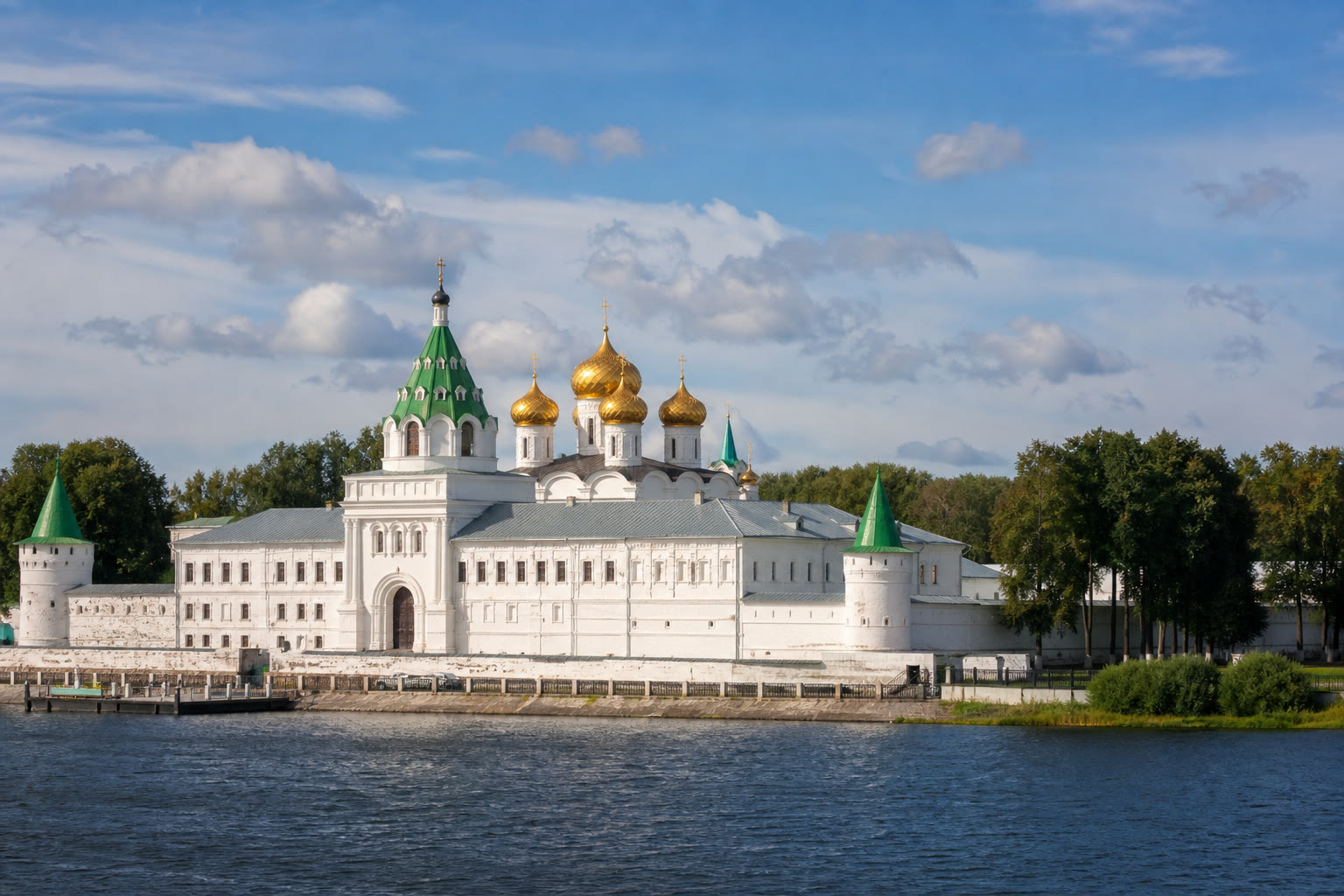 Ипатьевский монастырь в Костроме на берегу реки