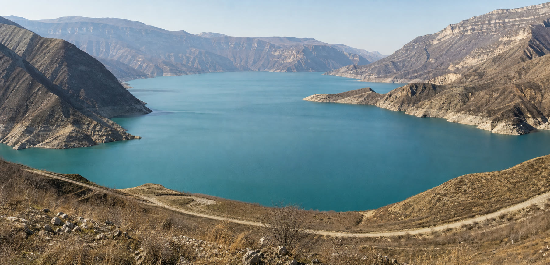 Чиркейское водохранилище в Дагестане